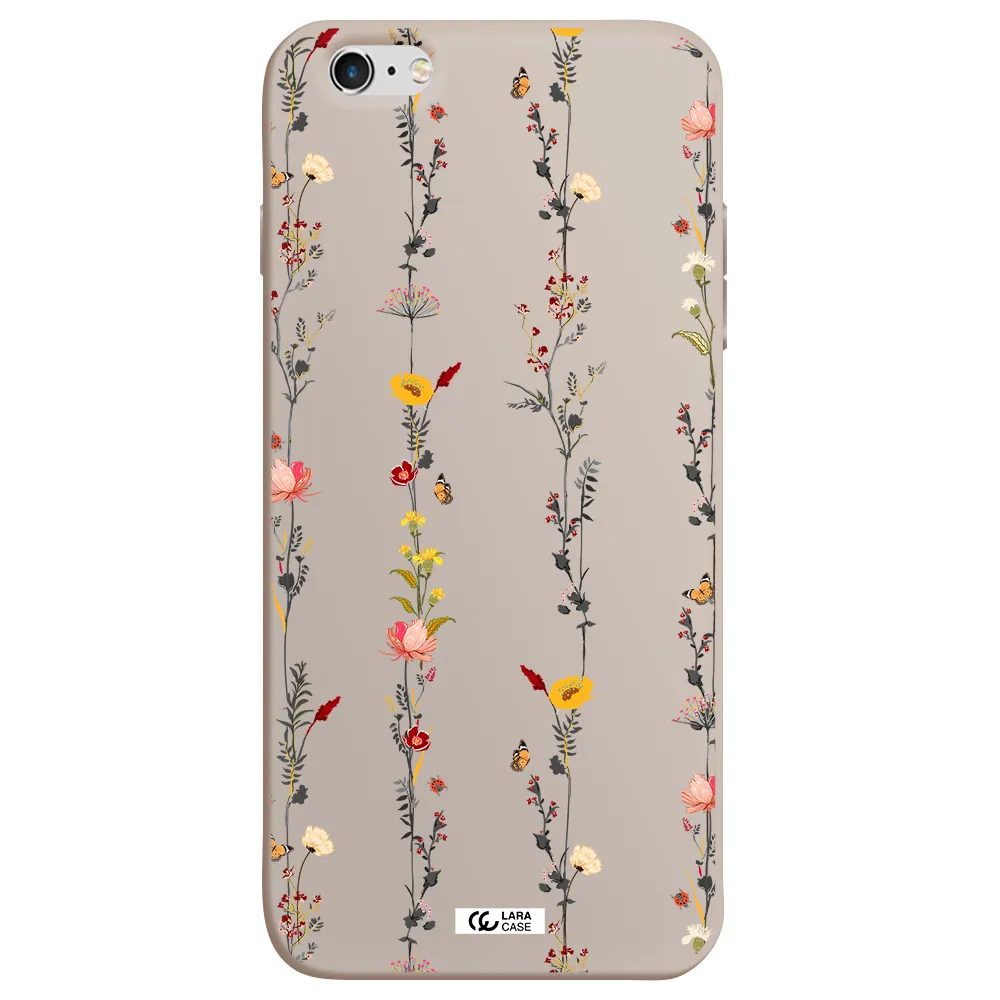Parallel Flower Apple iPhone 6S Silicone Stone Case