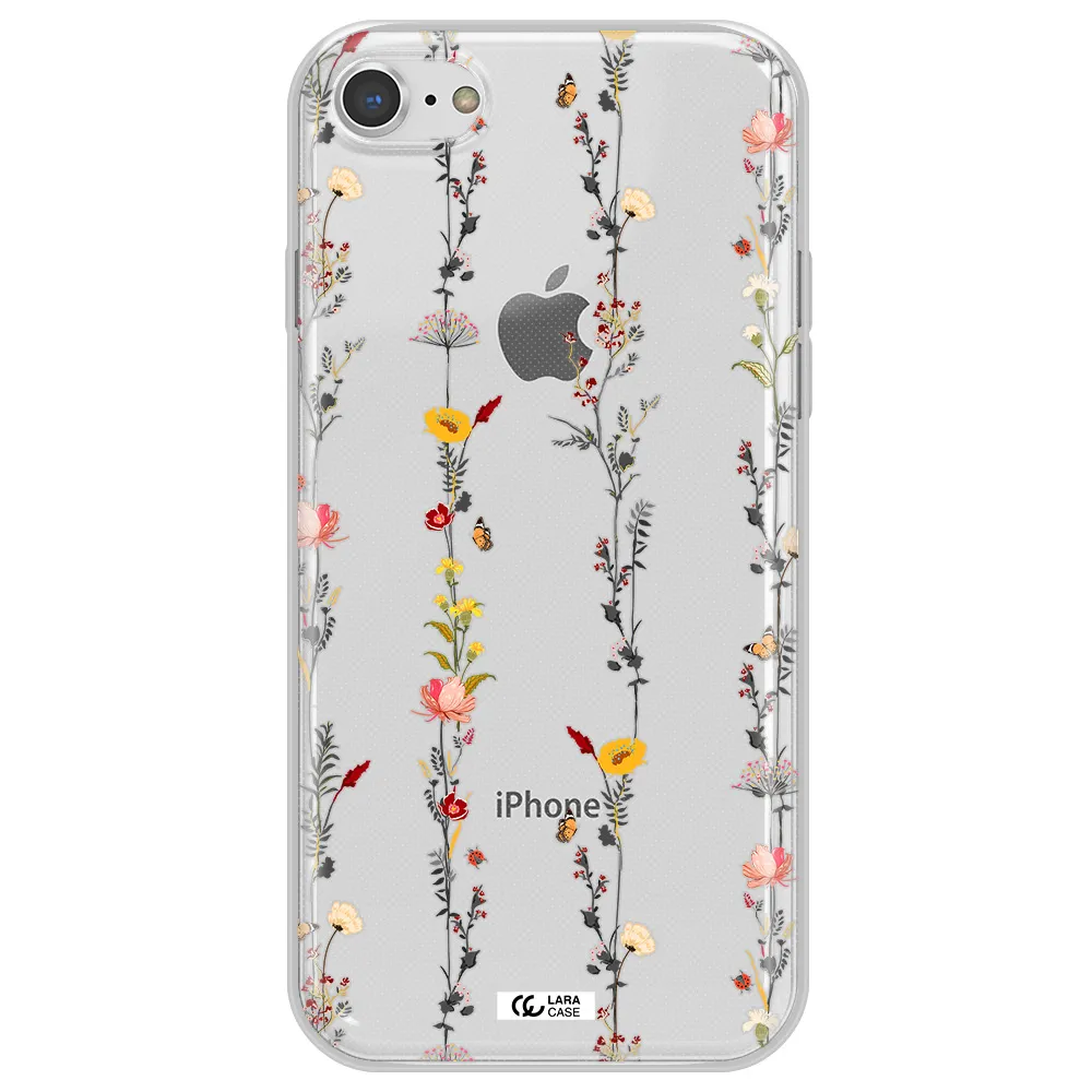 Parallel Flower Apple iPhone 7 Clear TPU Case