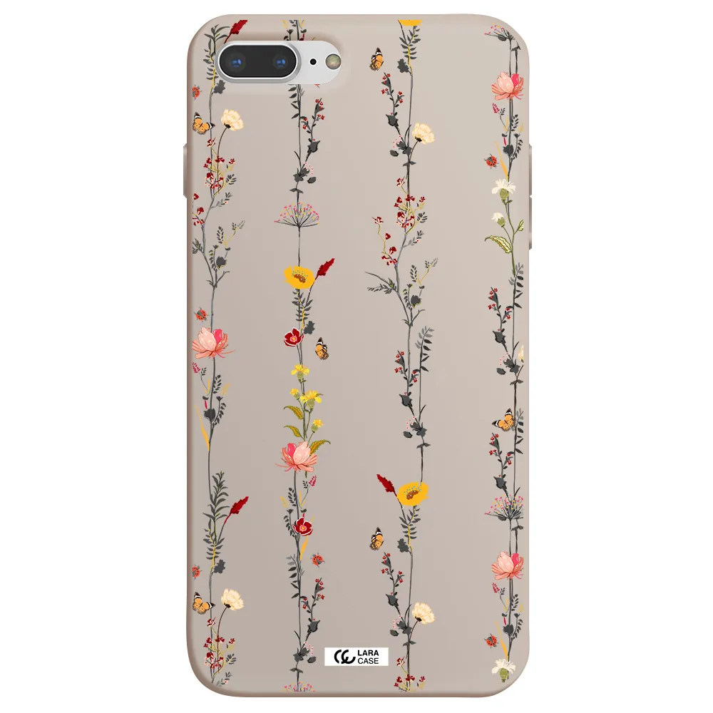 Parallel Flower Apple iPhone 7 plus Silicone Stone Case