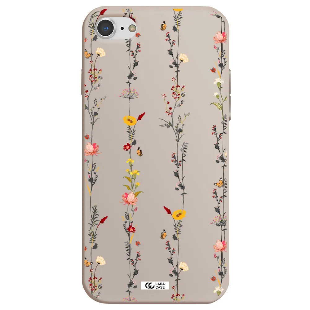 Parallel Flower Apple iPhone 7 Silicone Stone Case
