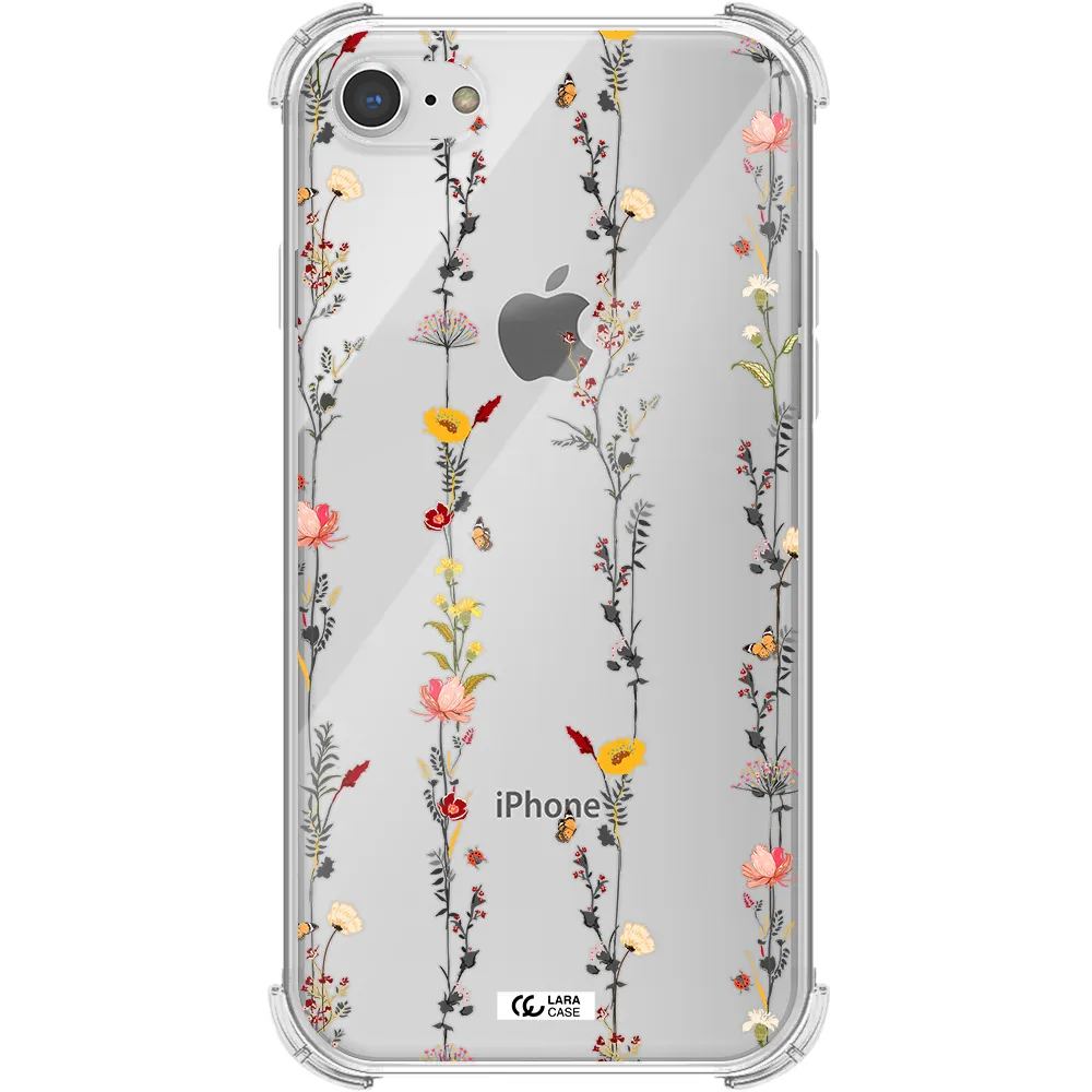 Parallel Flower Apple iPhone 8 Clear PC Case