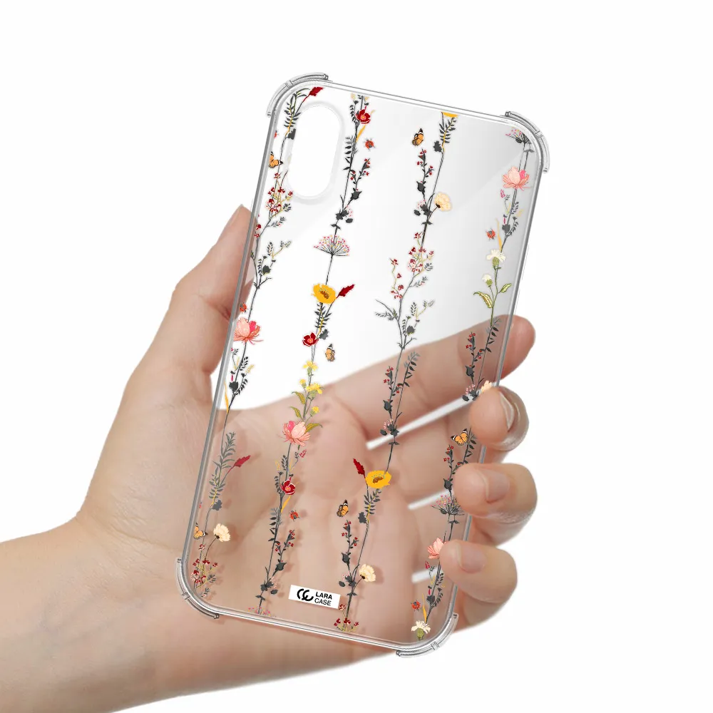 Parallel Flower Apple iPhone X Clear PC Case