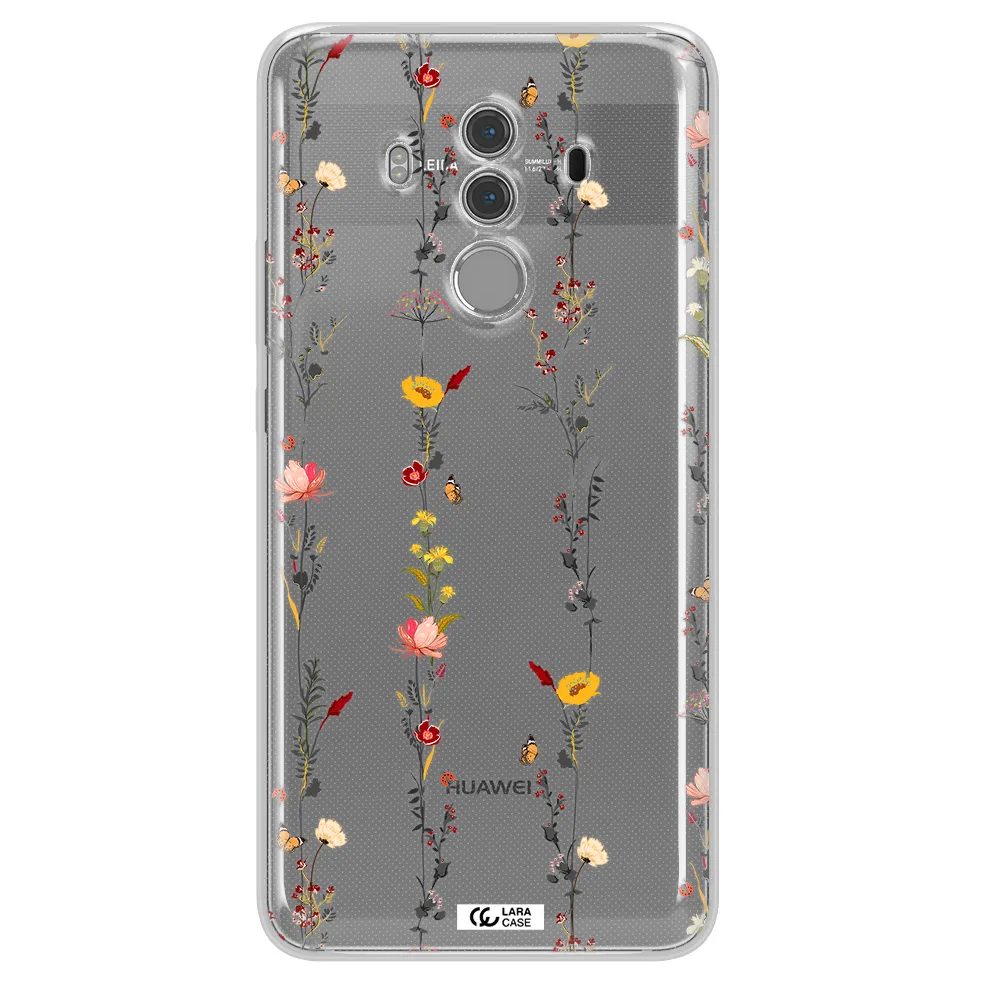 Parallel Flower Huawei Mate 10 Pro Clear TPU Case