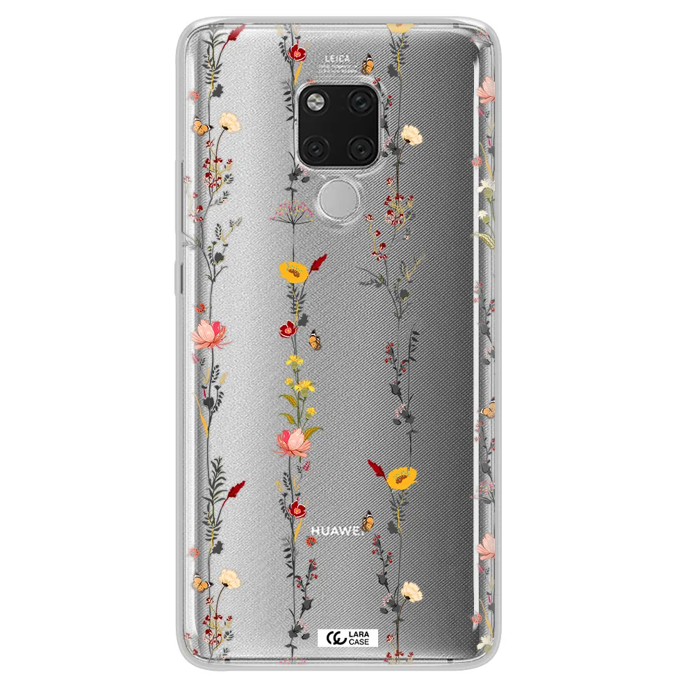 Parallel Flower Huawei Mate 20X Clear TPU Case