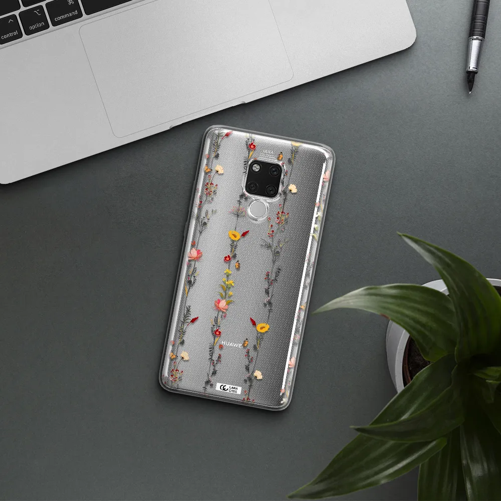 Parallel Flower Huawei Mate 20X Clear TPU Case