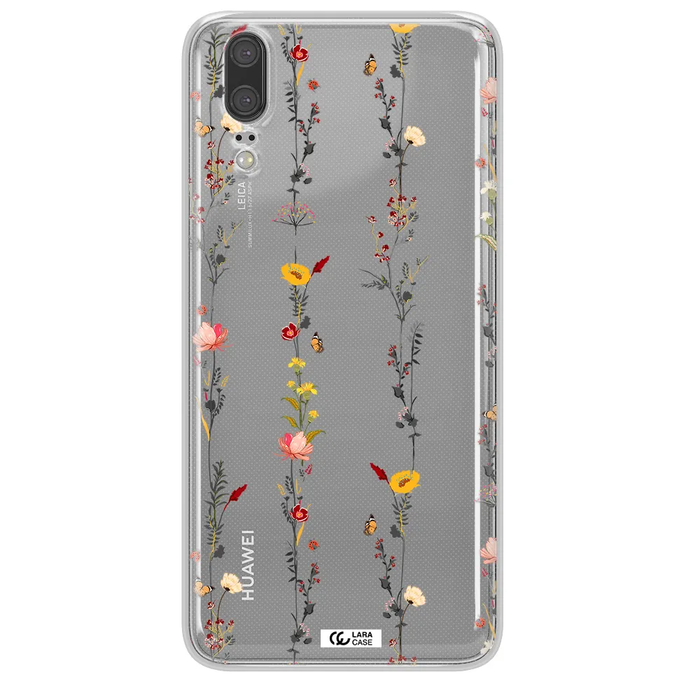 Parallel Flower Huawei P20 Clear TPU Case