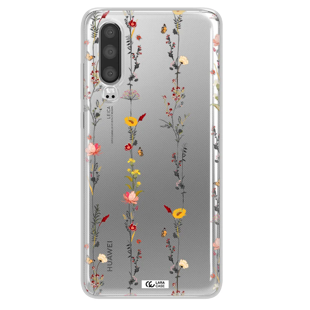 Parallel Flower Huawei P30 Clear TPU Case