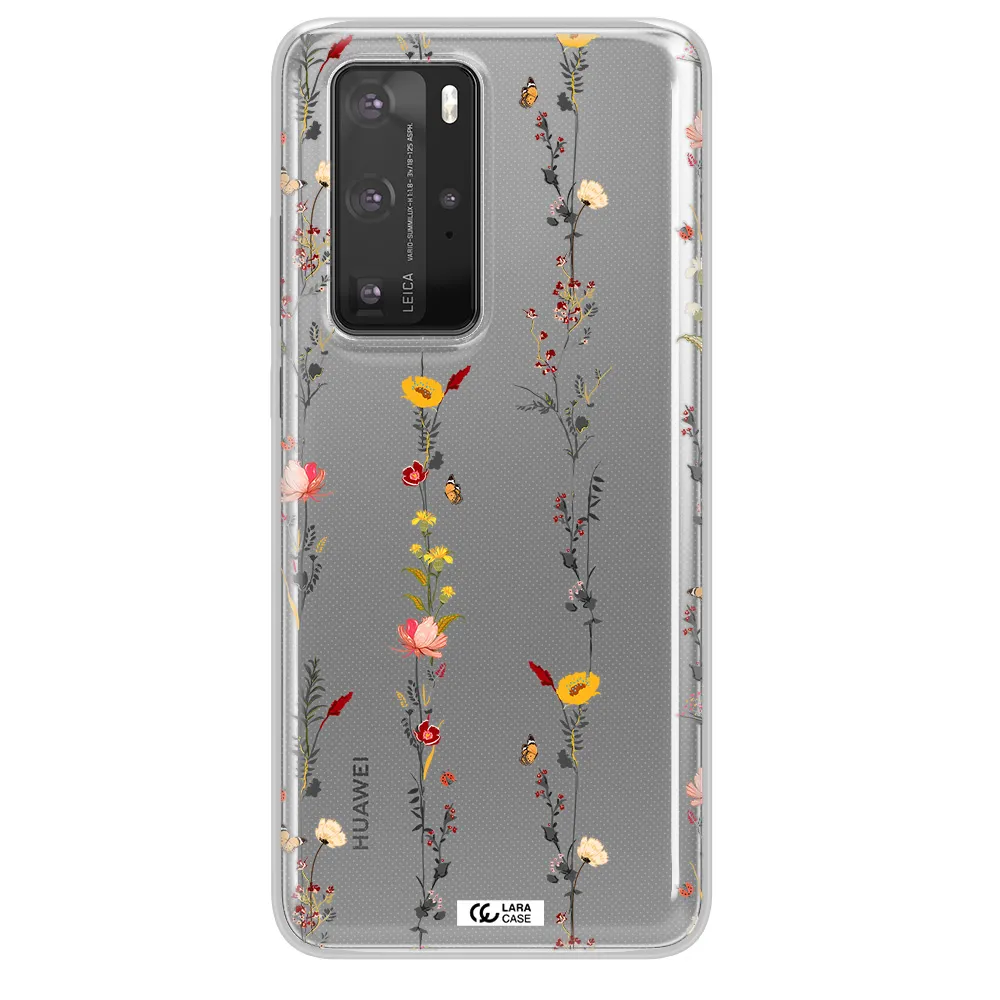 Parallel Flower Huawei P40 Pro Clear TPU Case
