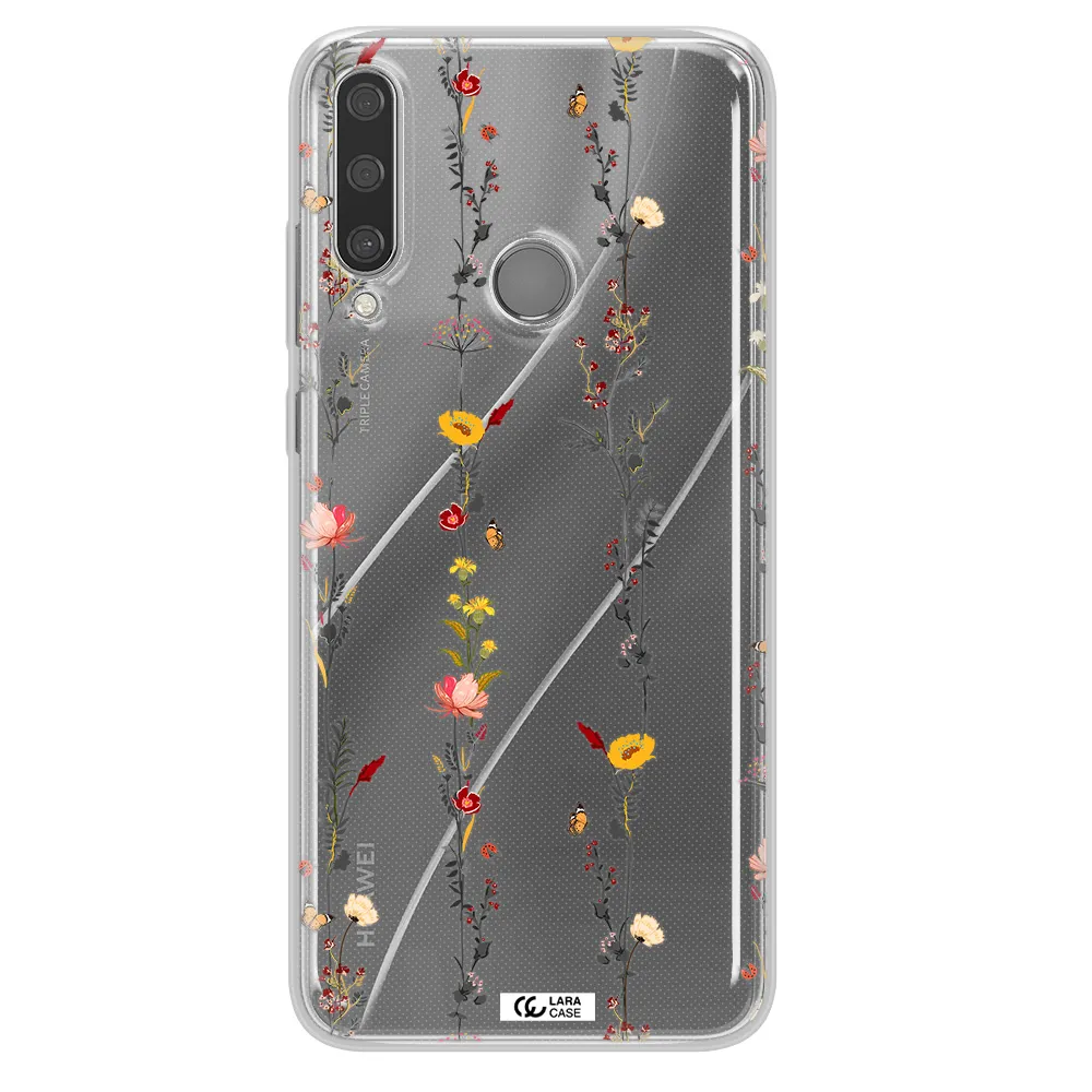 Parallel Flower Huawei Y6P Clear TPU Case