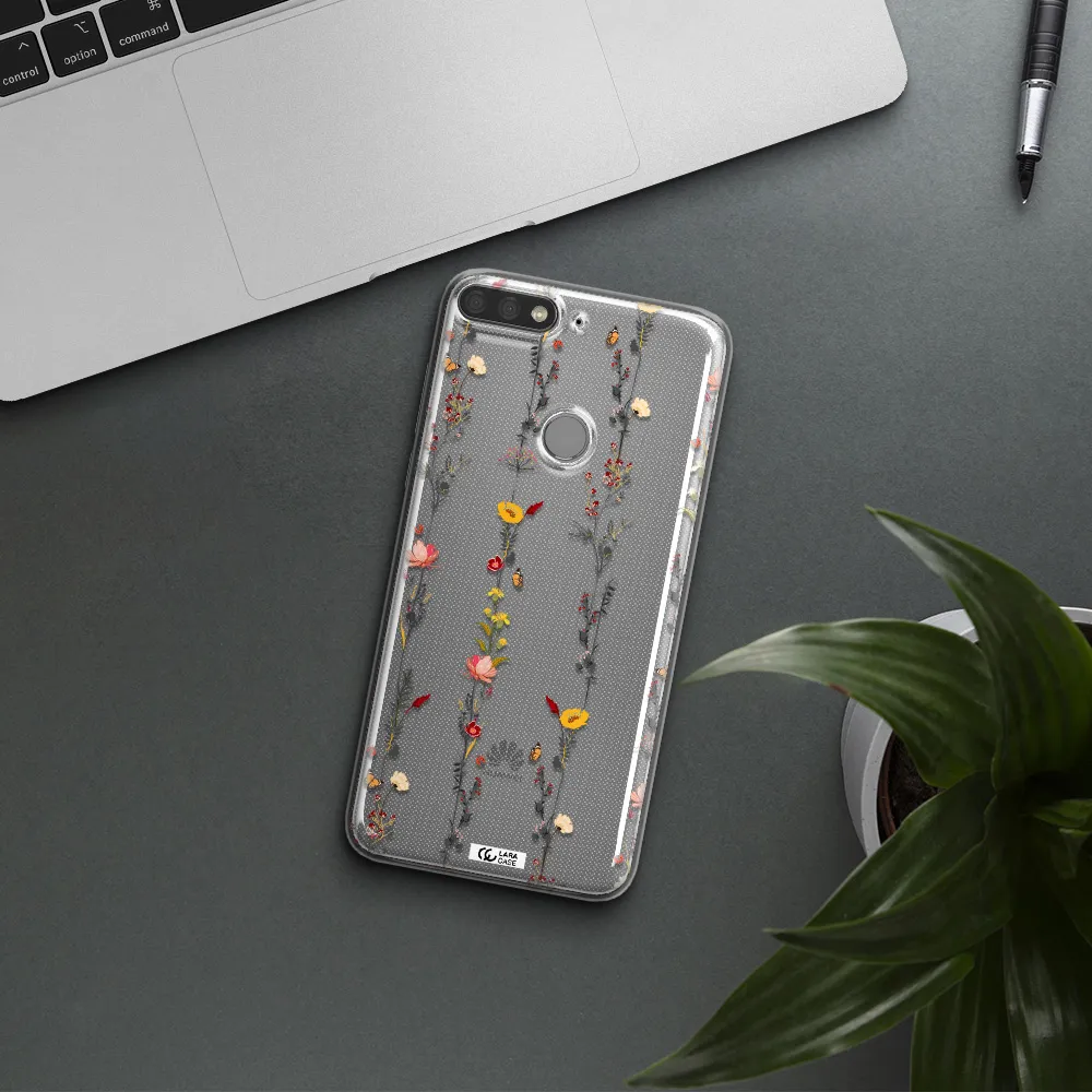 Parallel Flower Huawei Y7 Prime 2018 Clear TPU Case