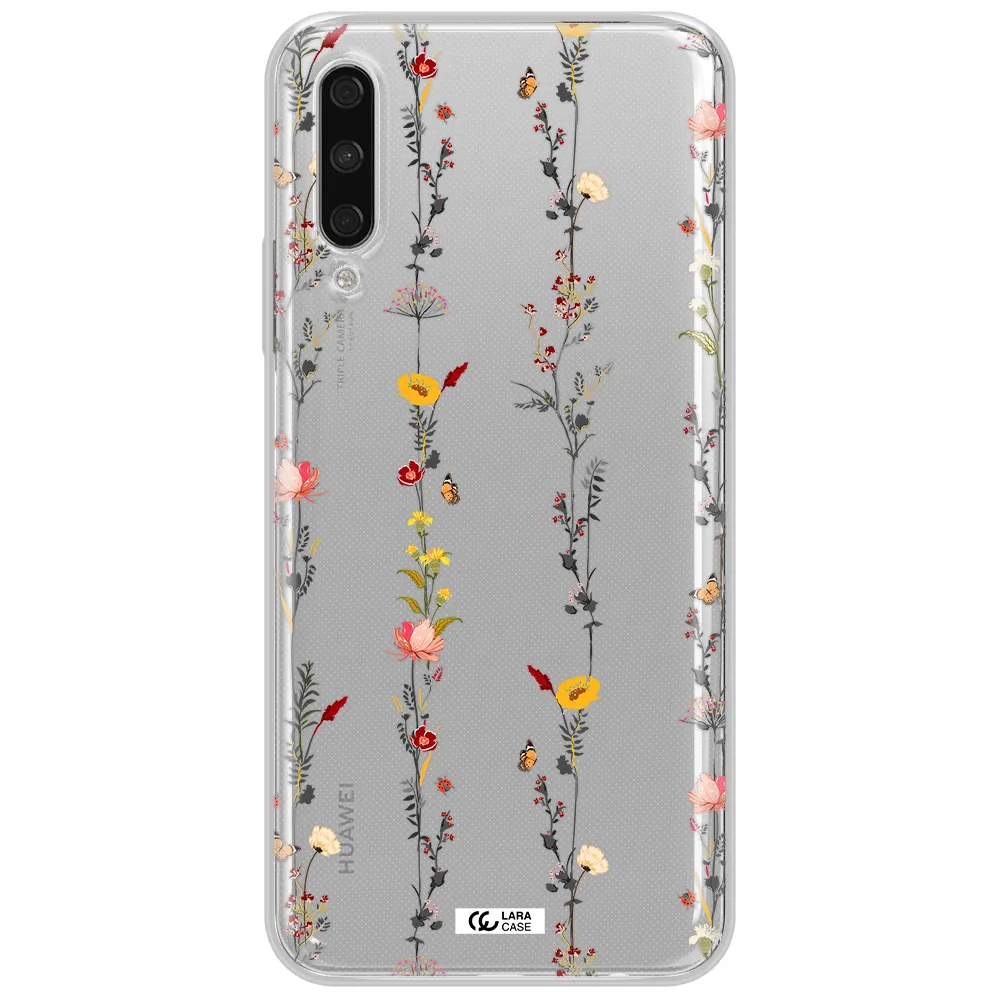 Parallel Flower Huawei Y9S Clear Tpu Case