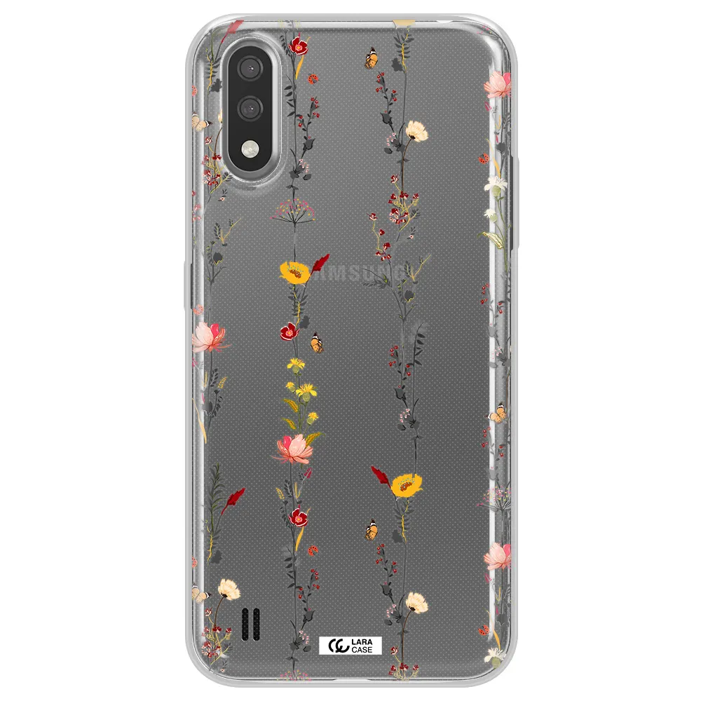 Parallel Flower Samsung A01 Clear TPU Case