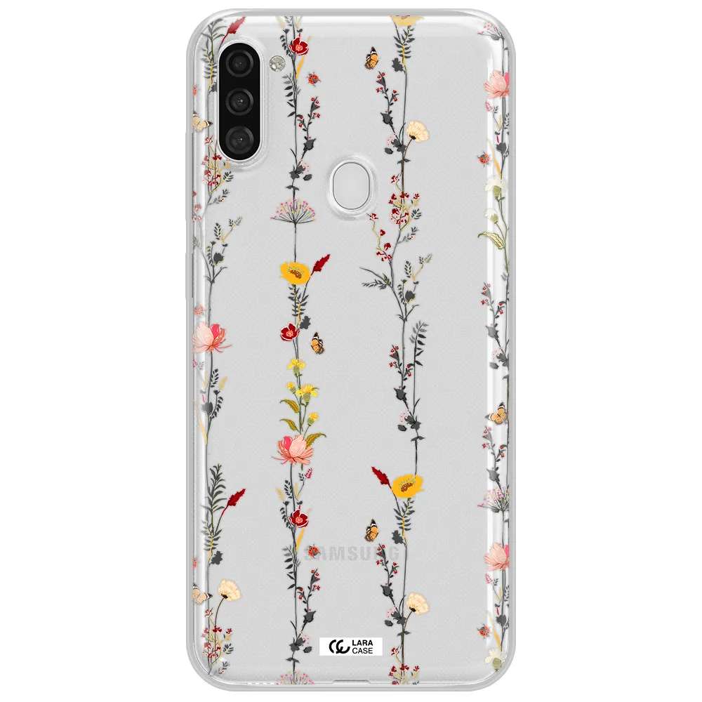 Parallel Flower Samsung A11 Clear TPU Case