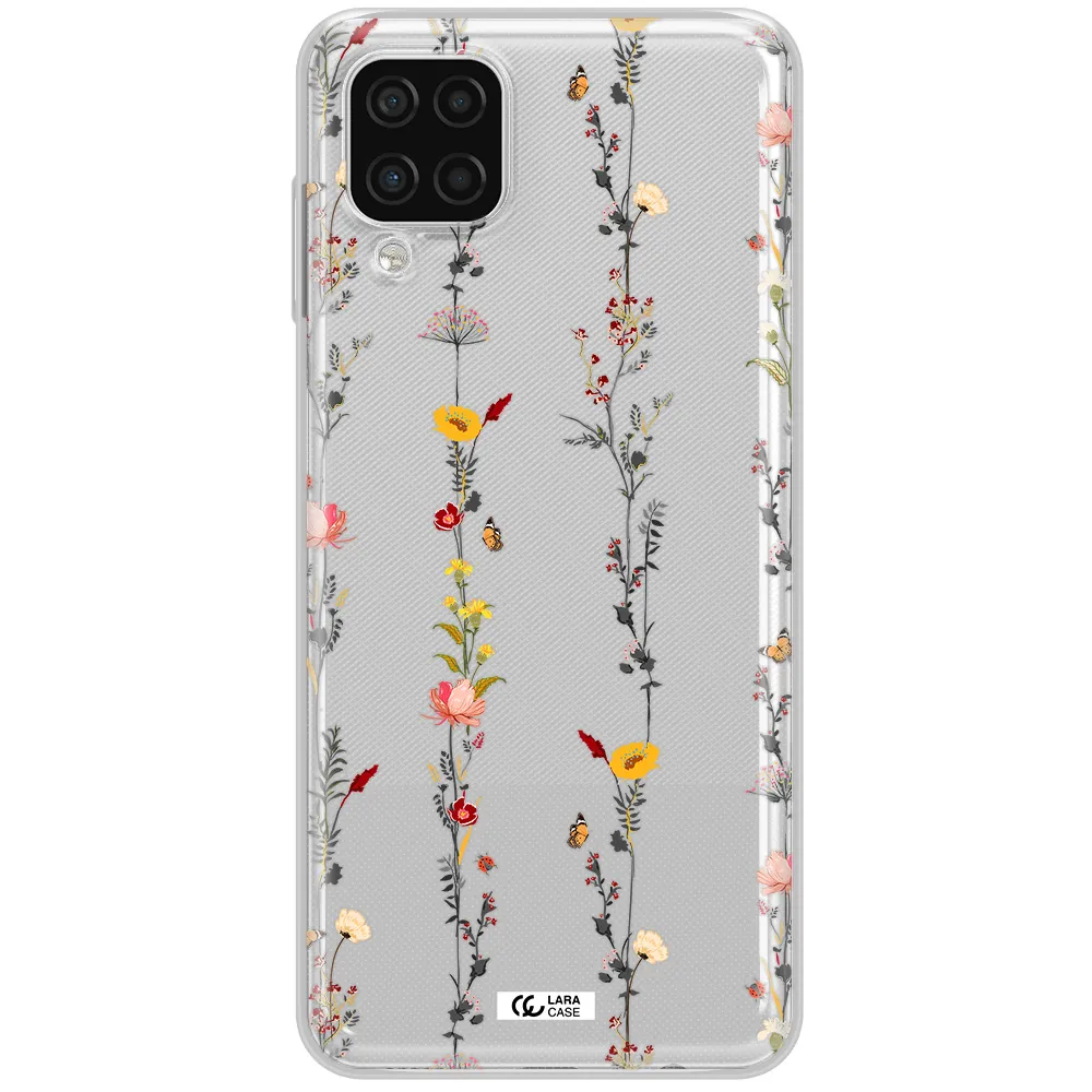 Parallel Flower Samsung A12 4g Clear TPU Case