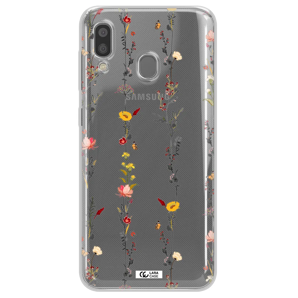 Parallel Flower Samsung A20 Clear TPU Case