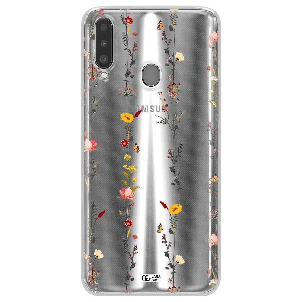 Parallel Flower Samsung A20S Clear TPU Case