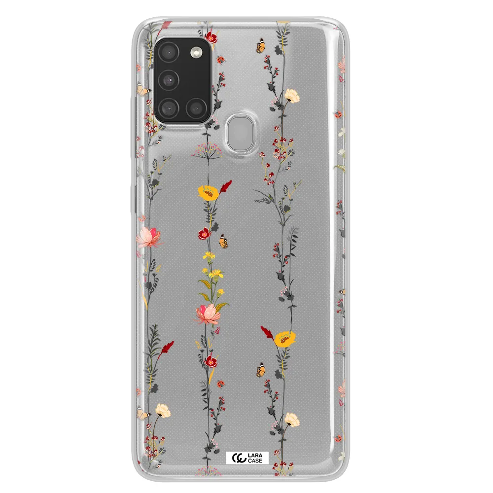 Parallel Flower Samsung A21S Clear TPU Case