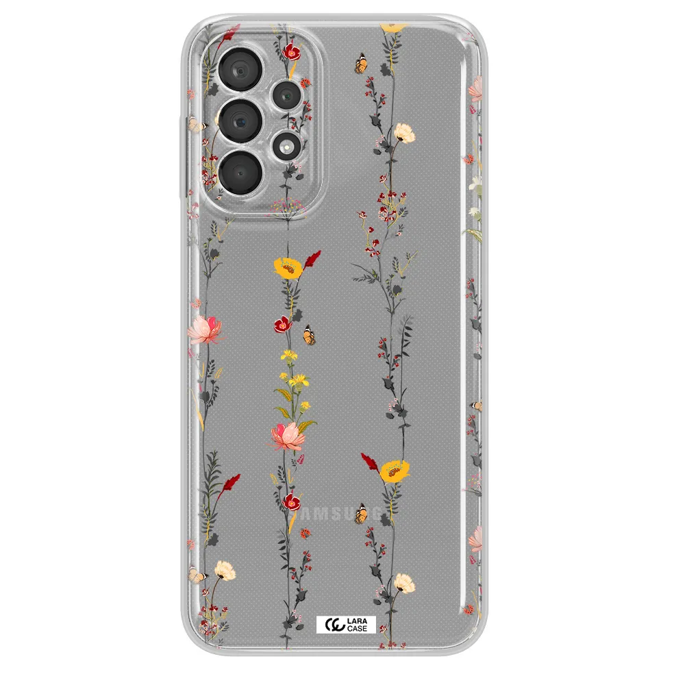 Parallel Flower Samsung A23 5G Clear Tpu Case