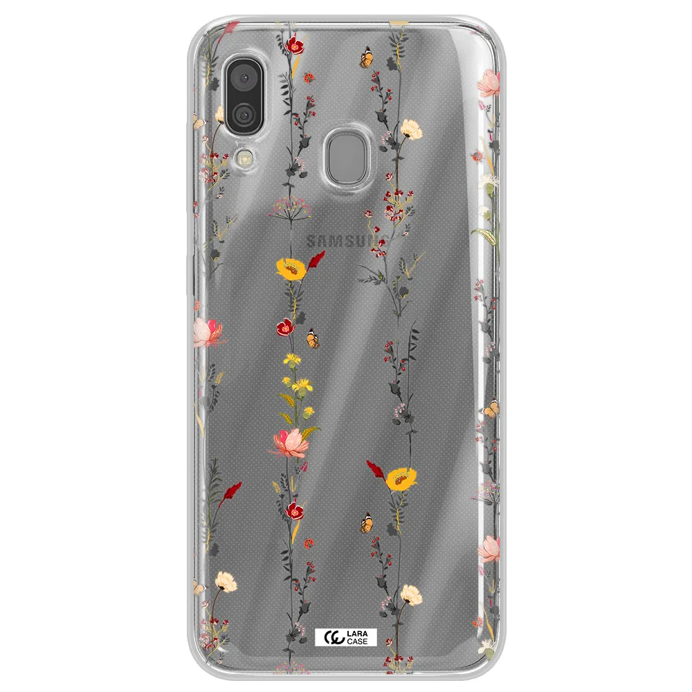 Parallel Flower Samsung A30 Clear TPU Case