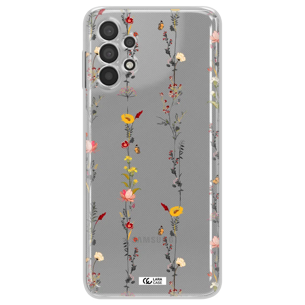 Parallel Flower Samsung A32 4G Clear Tpu Case