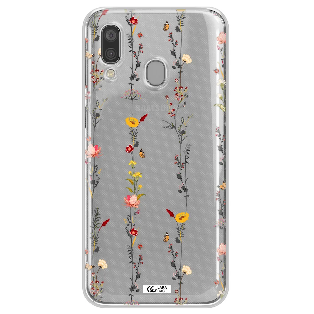 Parallel Flower Samsung A40 Clear TPU Case