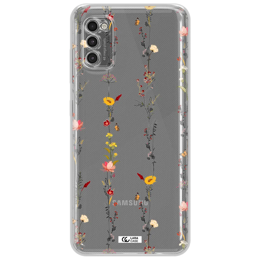 Parallel Flower Samsung A41 Clear Tpu Case