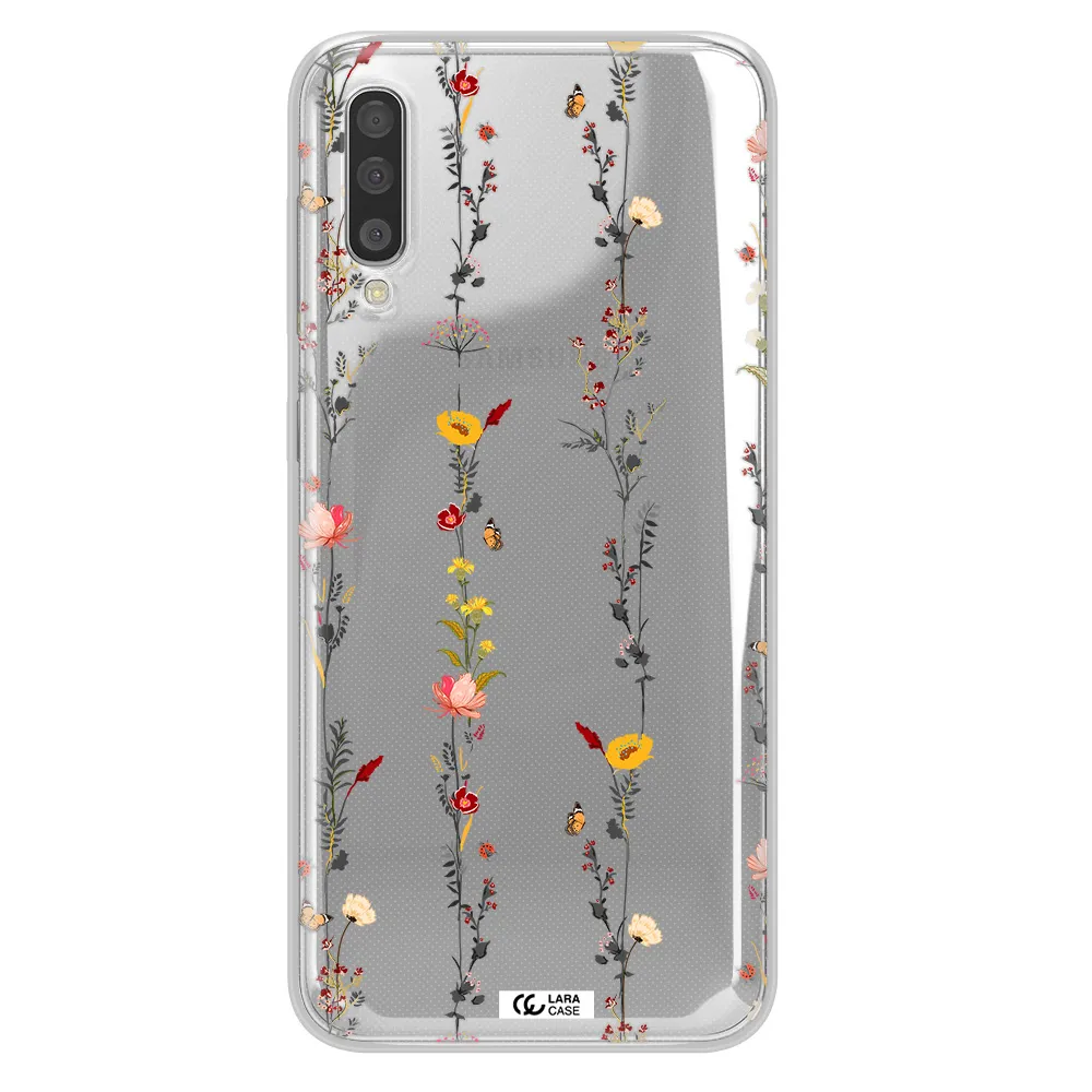 Parallel Flower Samsung A50S Clear Tpu Case