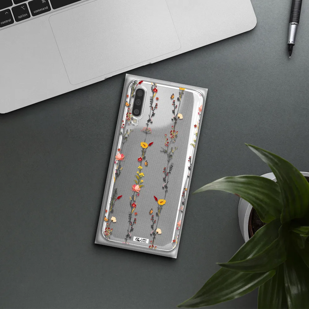 Parallel Flower Samsung A50S Clear Tpu Case