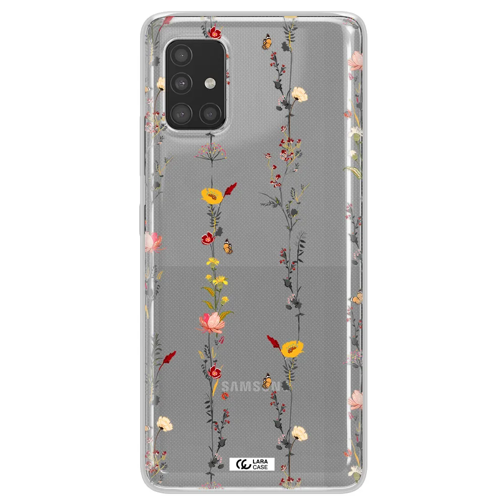 Parallel Flower Samsung A51 Clear TPU Case