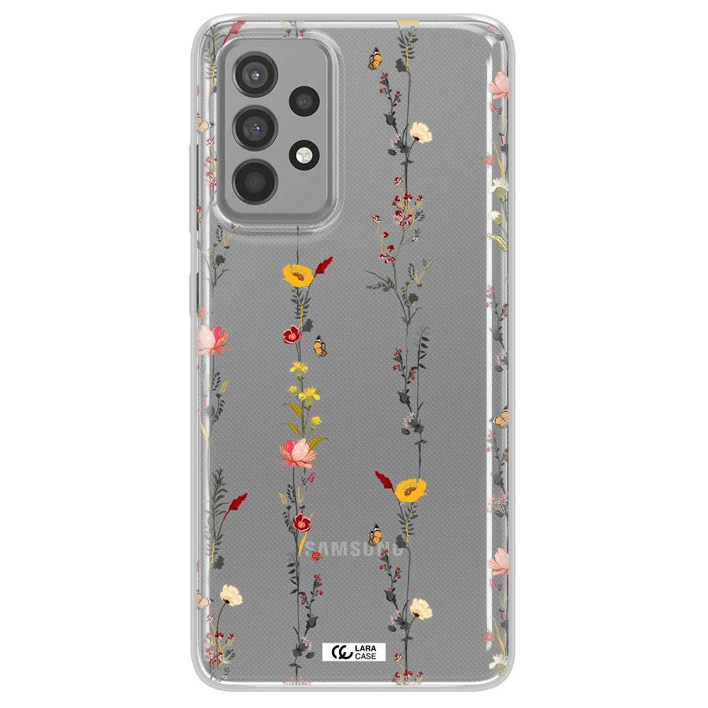 Parallel Flower Samsung A52 Clear TPU Case