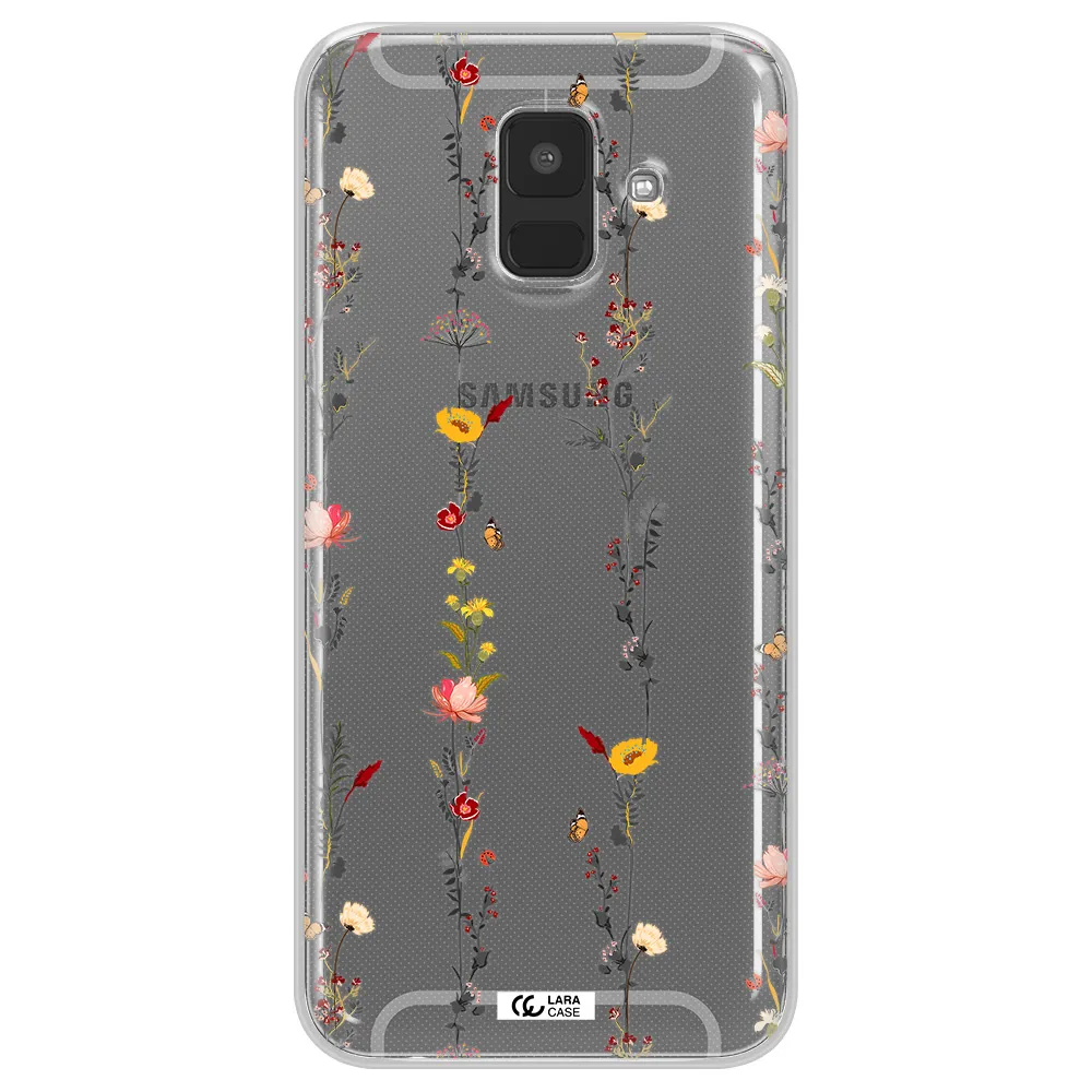 Parallel Flower Samsung A6 Clear TPU Case
