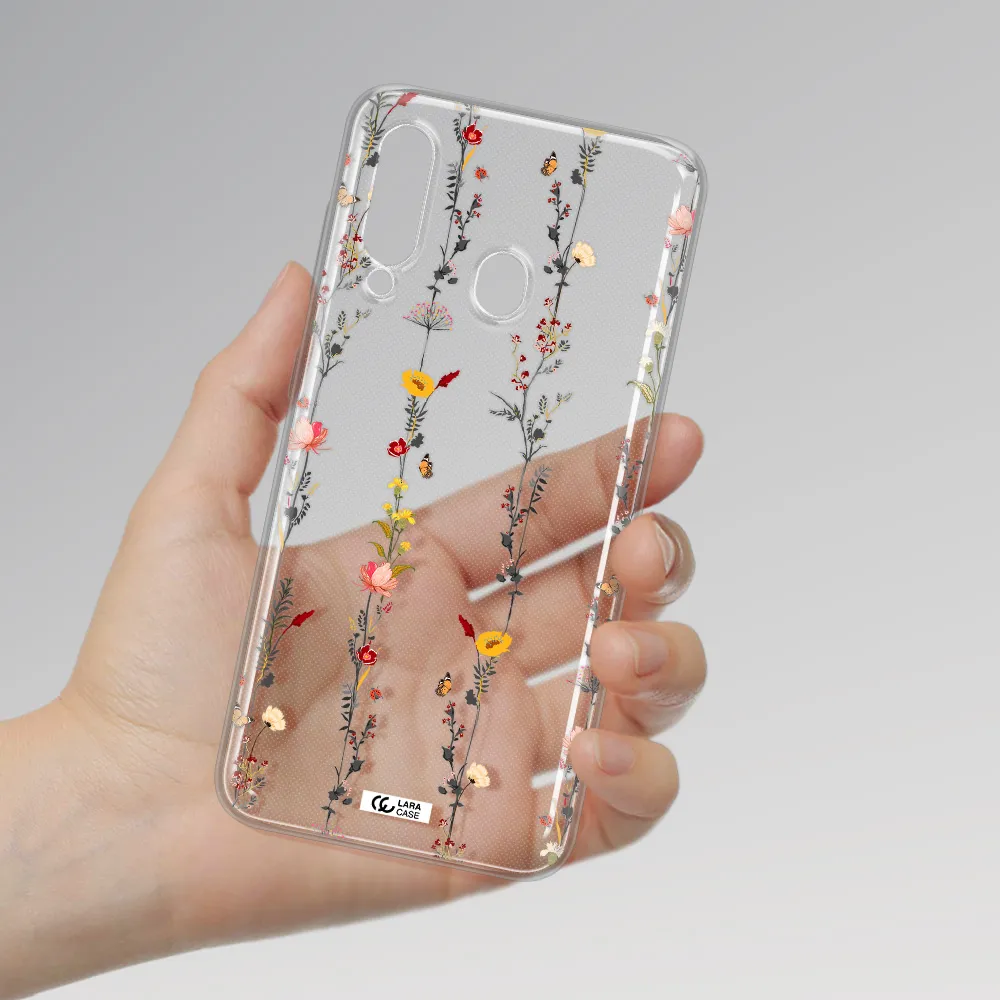 Parallel Flower Samsung A60 Clear TPU Case