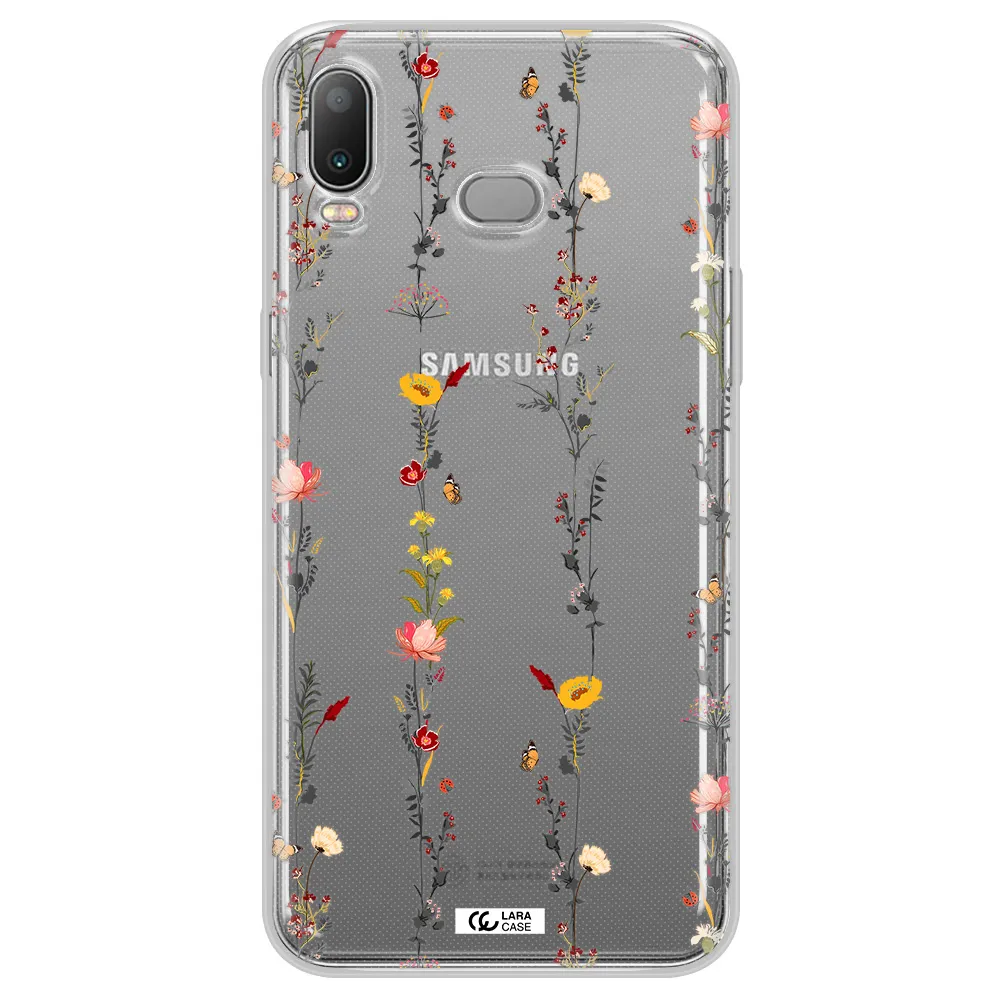 Parallel Flower Samsung A6S Clear TPU Case