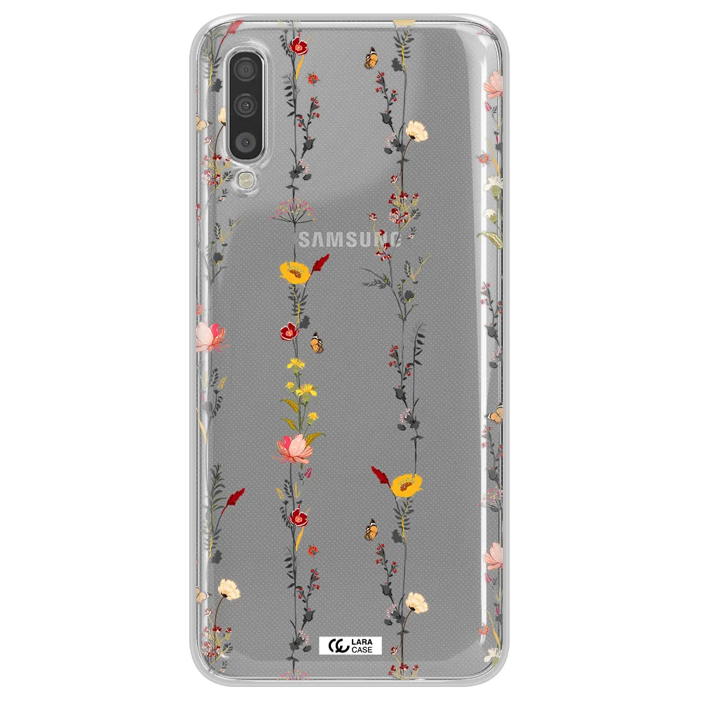 Parallel Flower Samsung A70 Clear TPU Case