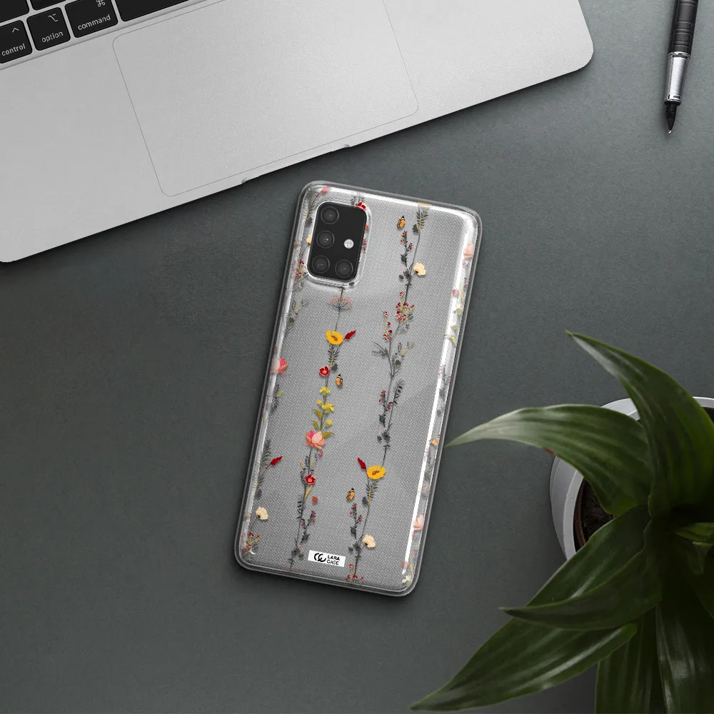 Parallel Flower Samsung A71 Clear TPU Case