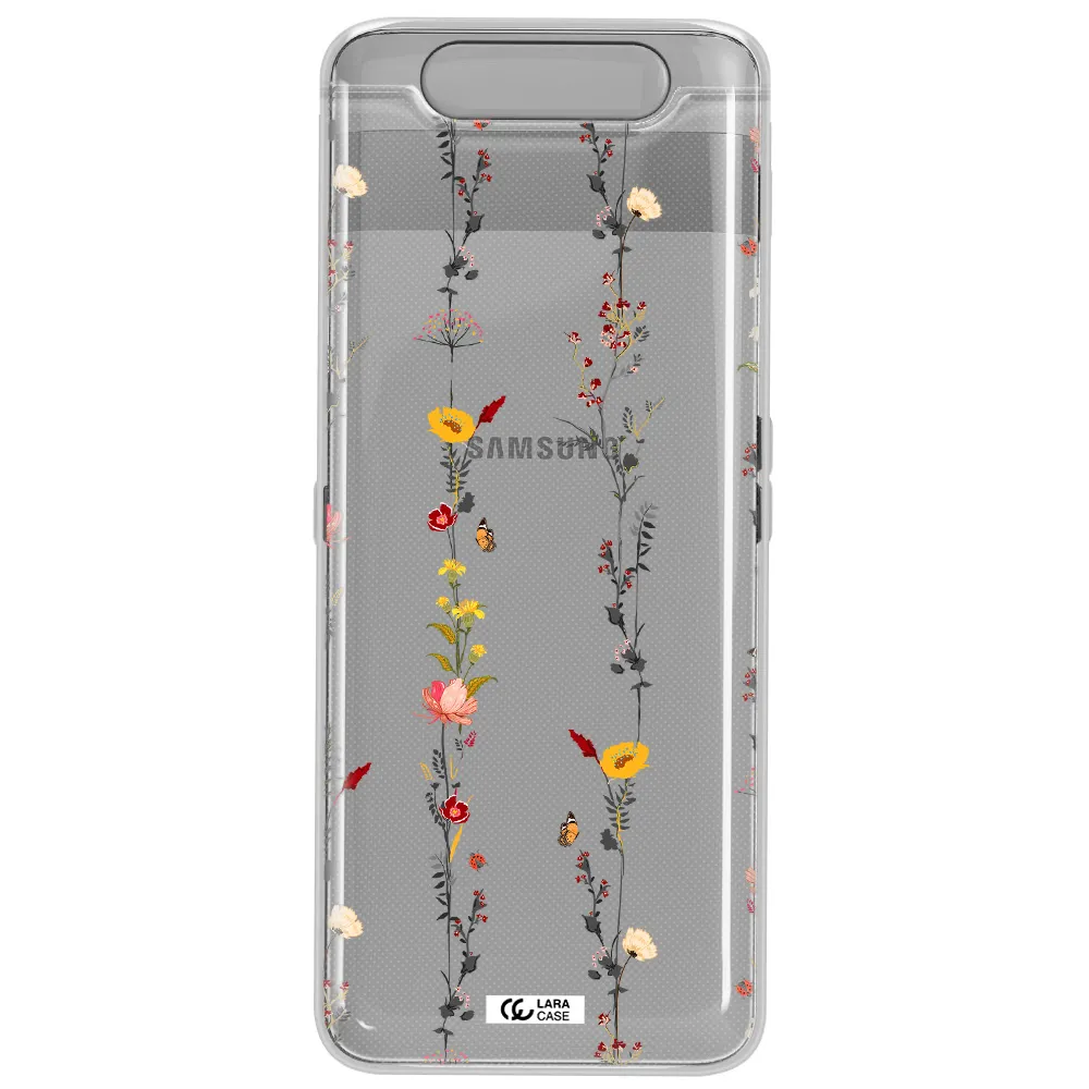 Parallel Flower Samsung A80 Clear TPU Case