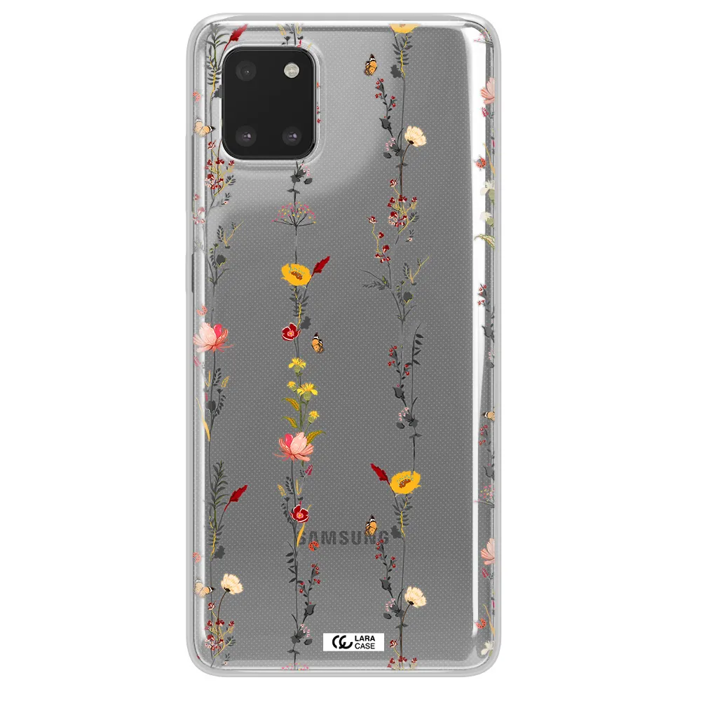 Parallel Flower Samsung A81 Clear TPU Case