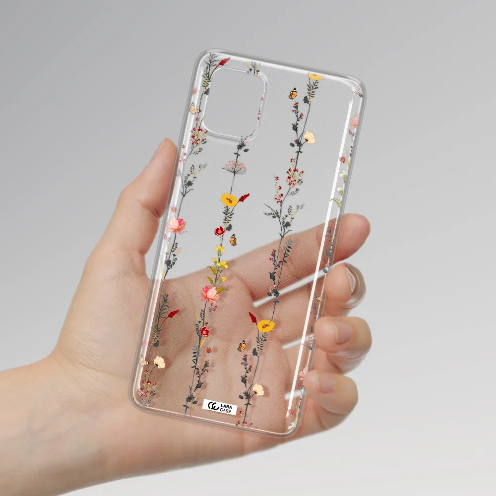 Parallel Flower Samsung A81 Clear TPU Case