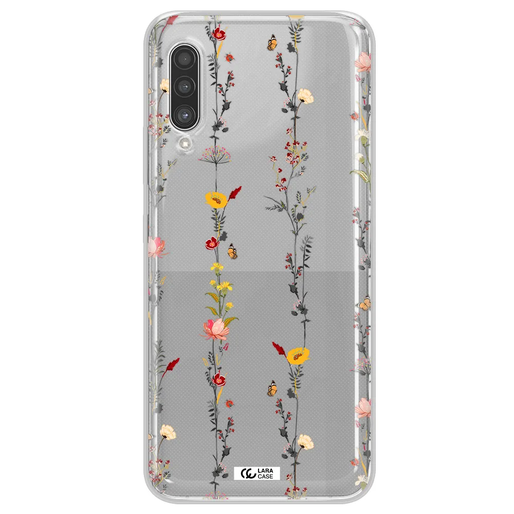 Parallel Flower Samsung A90 Clear TPU Case