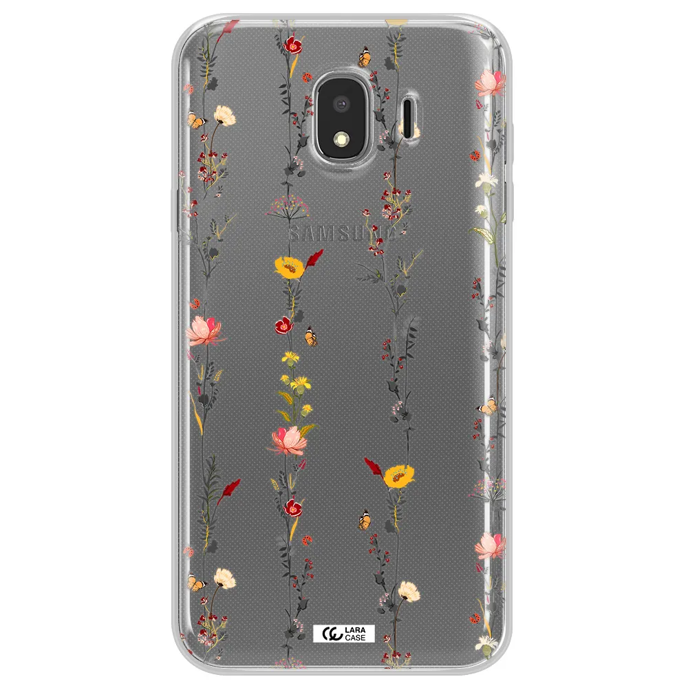 Parallel Flower Samsung J4 Clear TPU Case