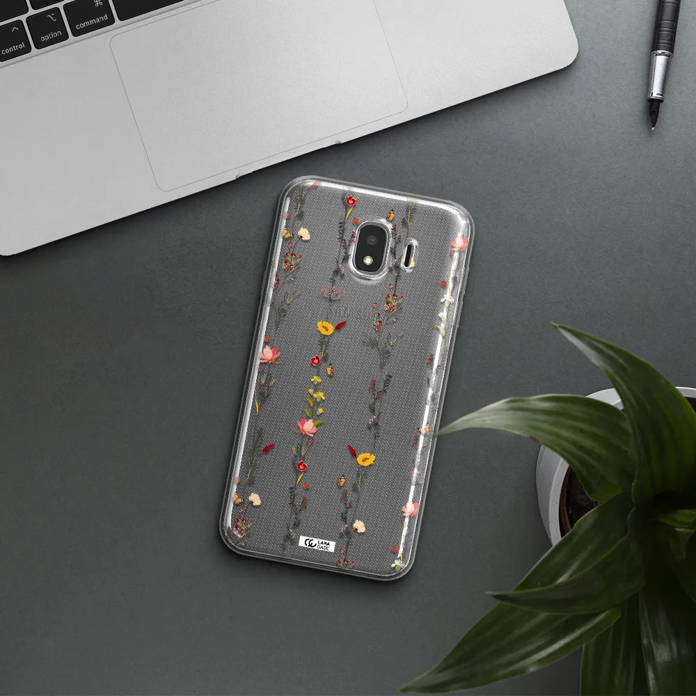 Parallel Flower Samsung J4 Clear TPU Case