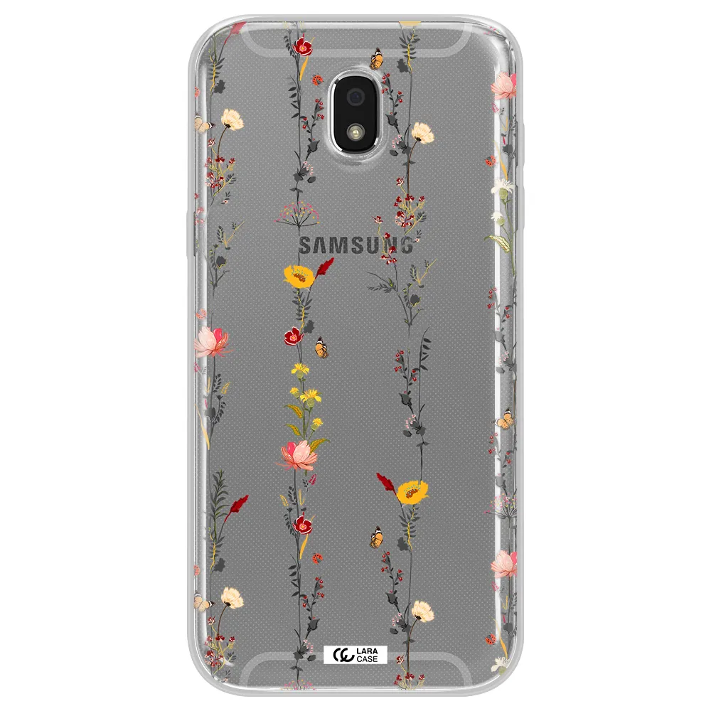 Parallel Flower Samsung J5 2017 Clear TPU Case