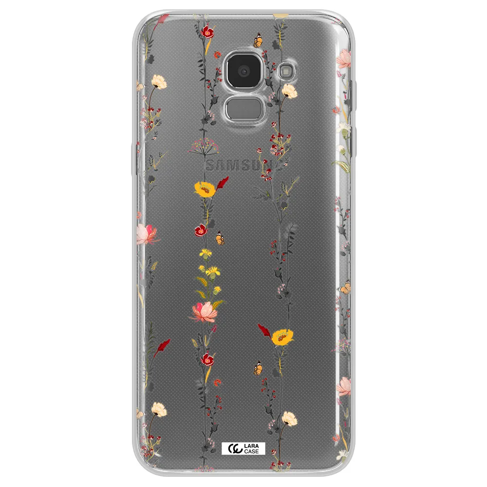 Parallel Flower Samsung J6 Clear TPU Case