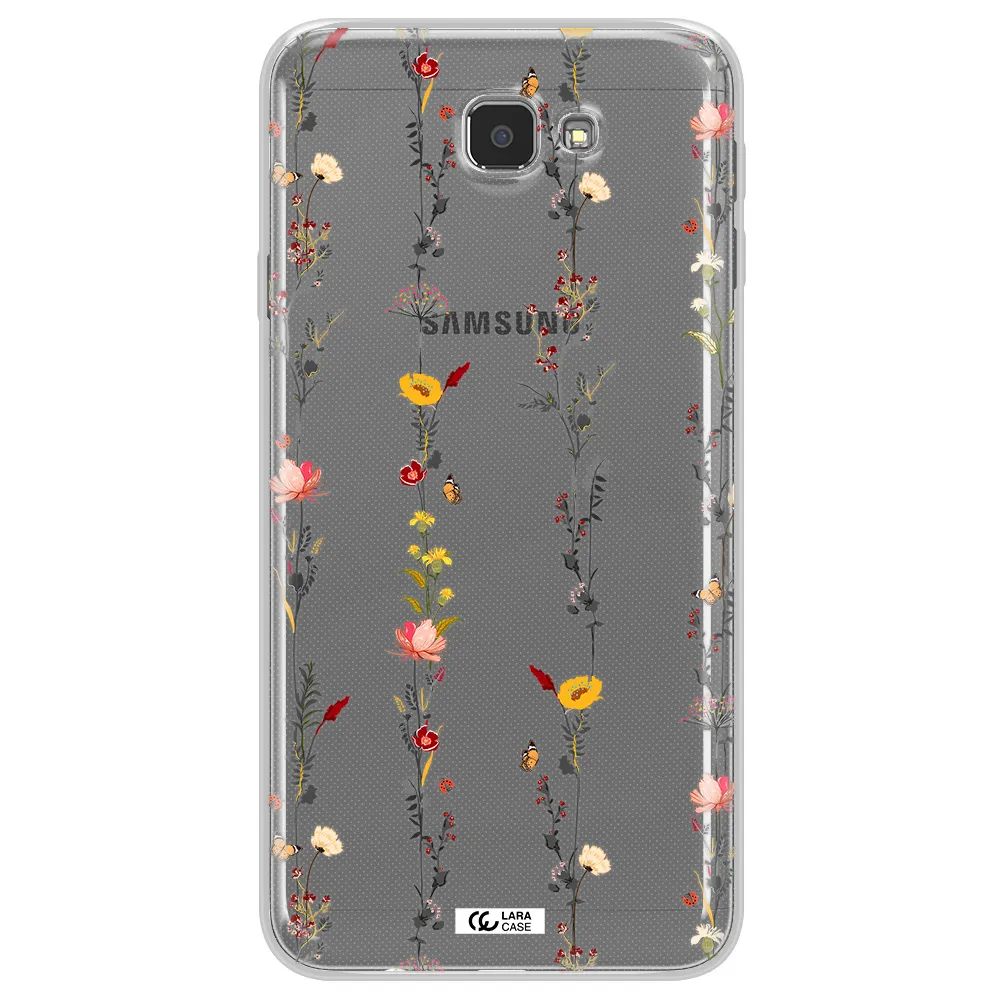 Parallel Flower Samsung J7 Prim Clear TPU Case