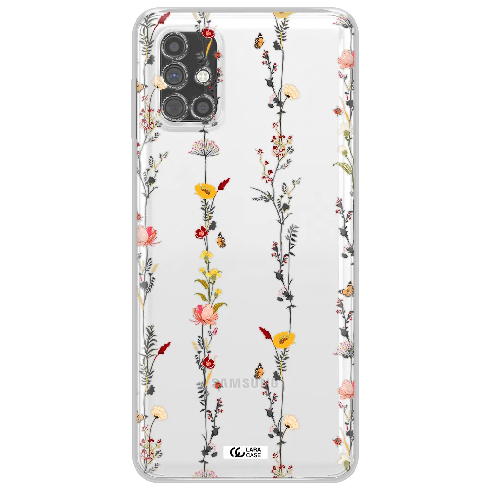 Parallel Flower Samsung M51 Clear TPU Case