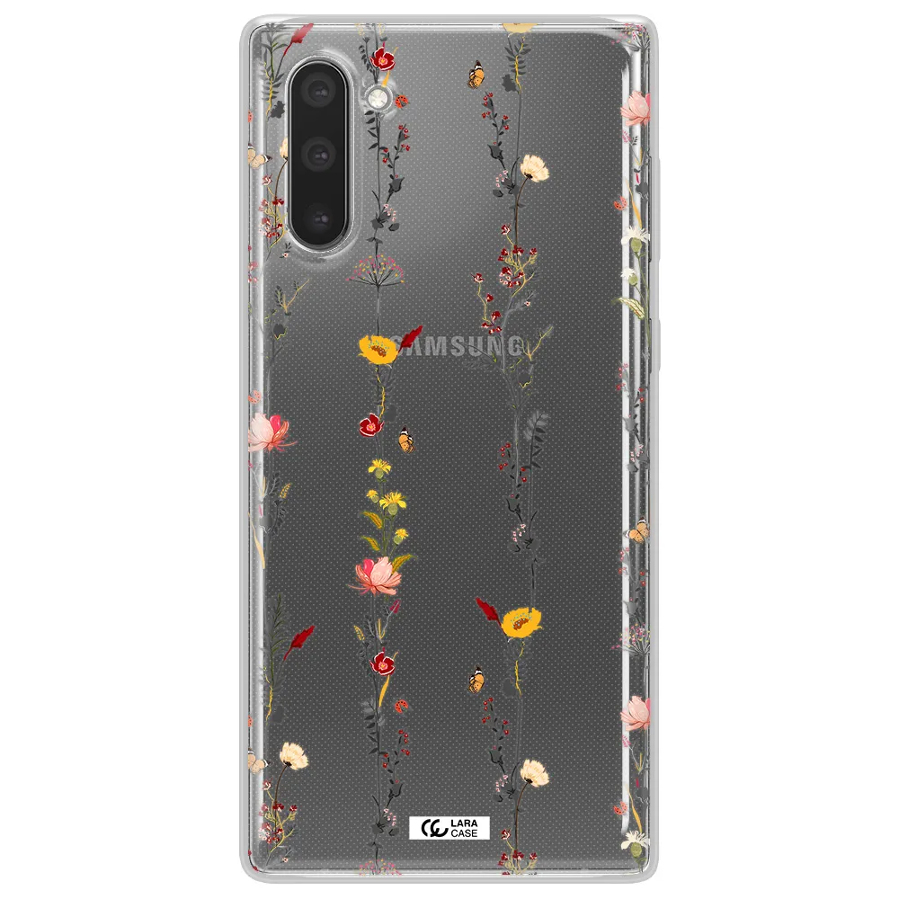 Parallel Flower Samsung Note 10 Clear TPU Case