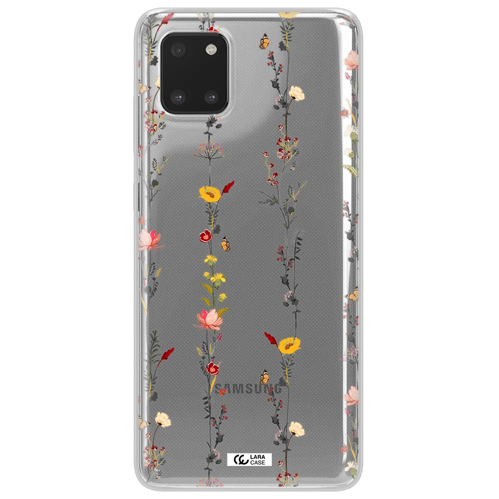 Parallel Flower Samsung Note 10 Lite Clear TPU Case