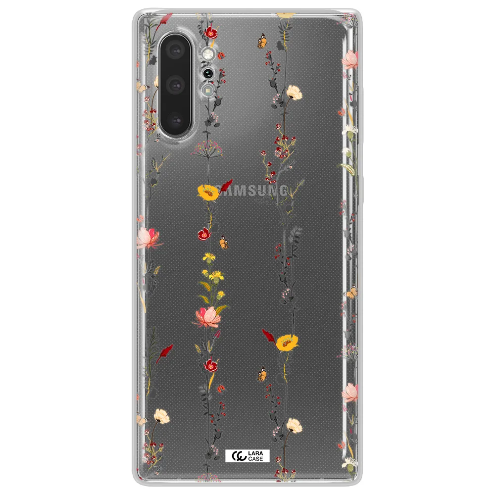 Parallel Flower Samsung Note 10 Plus Clear TPU Case