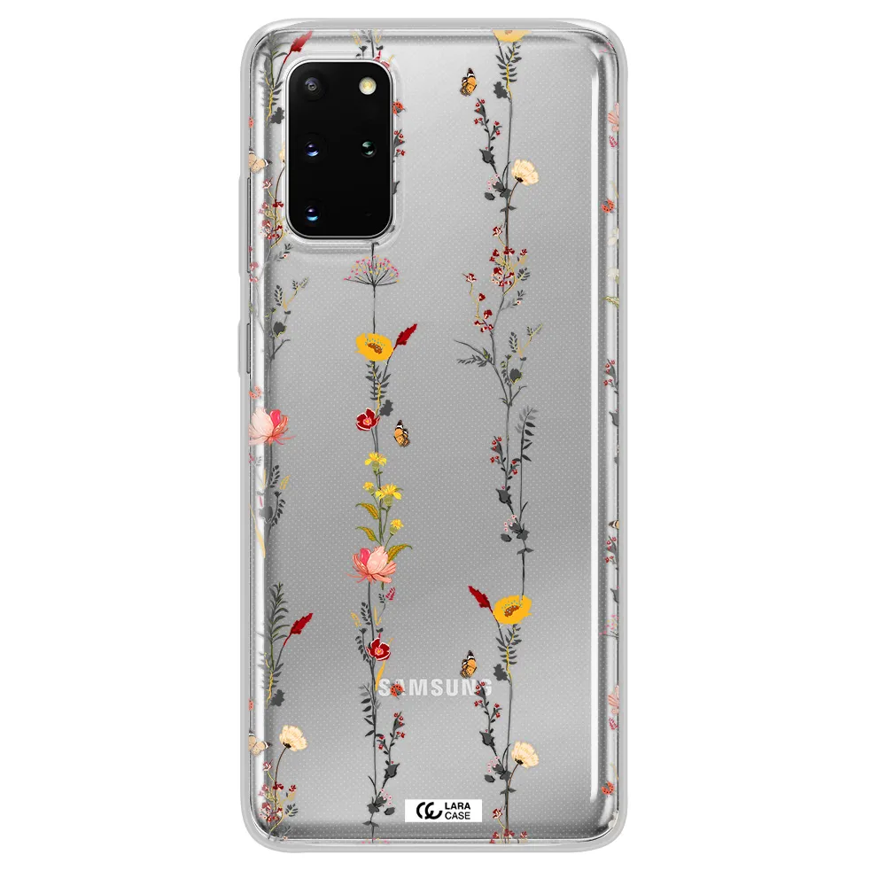 Parallel Flower Samsung S 20 Plus Clear TPU Case