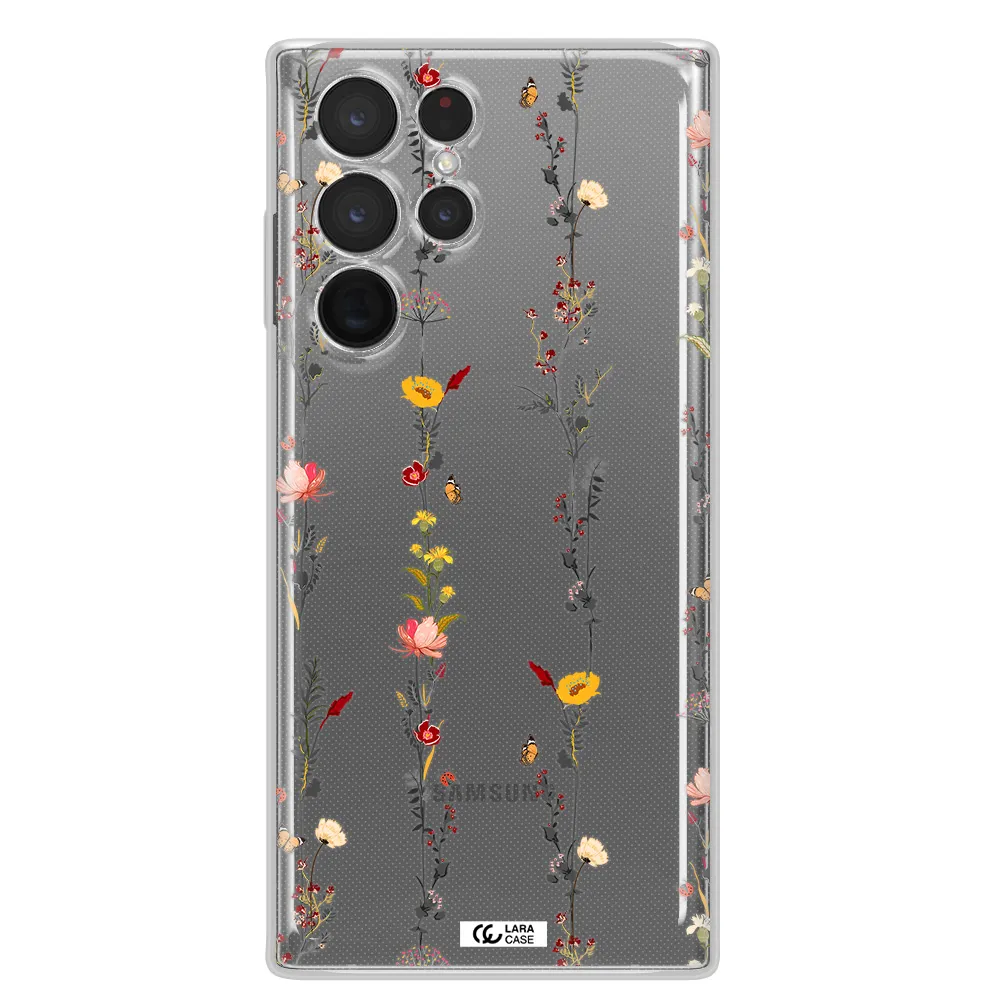 Parallel Flower Samsung S 22 Ultra Clear TPU Case